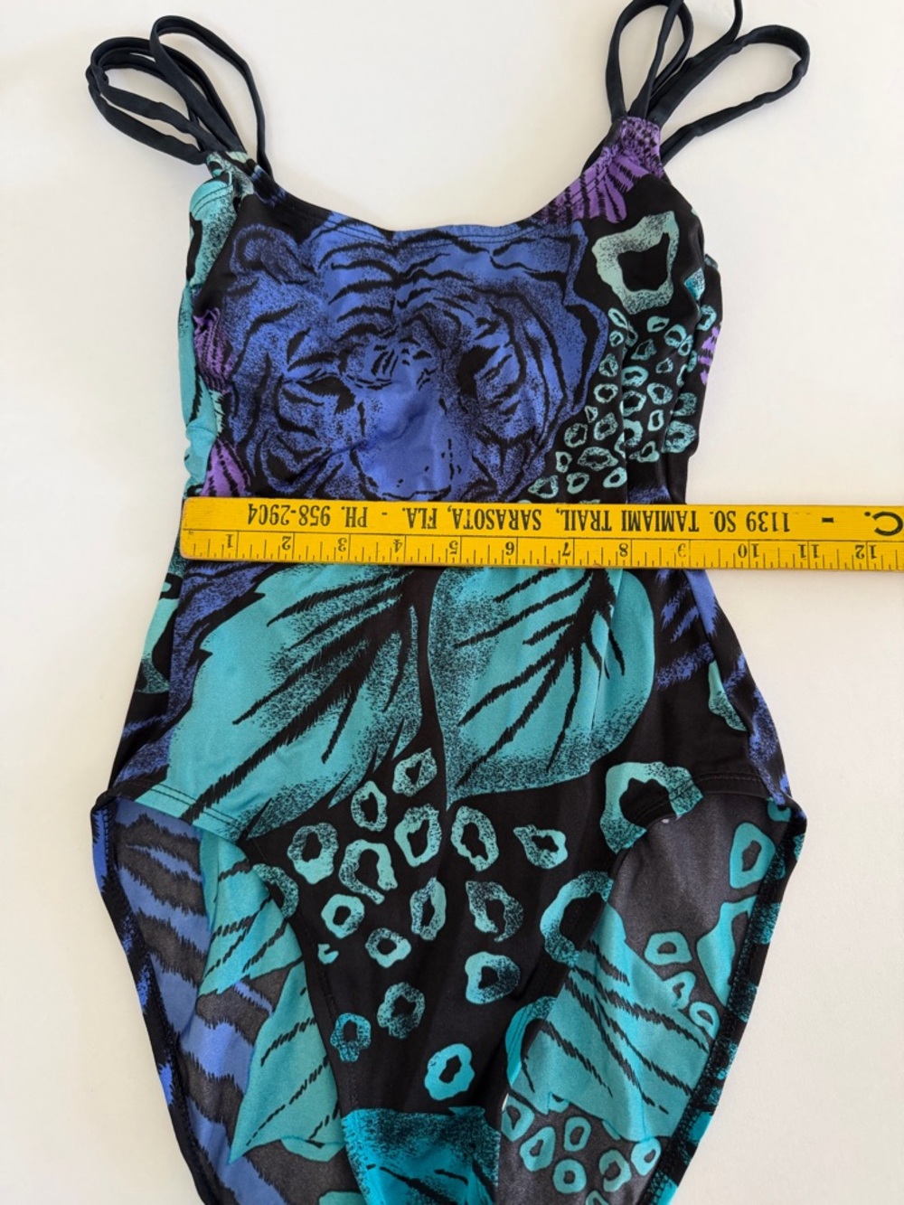 VTG 90s Jantzen Tiger Leopard Jungle Print One Piece Swim‎ Suit Small - Picture 6 of 15